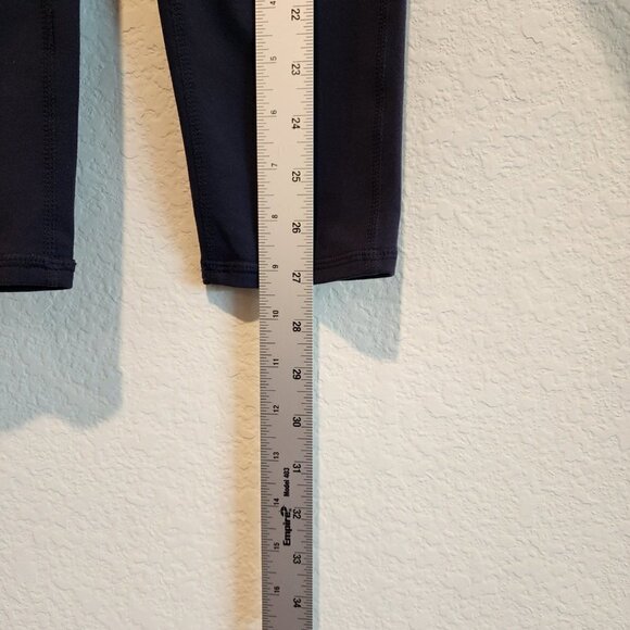 Athleta Womens Cropped Legging Navy Blue Size XXS Yoga Gym Workout - Picture 4 of 4